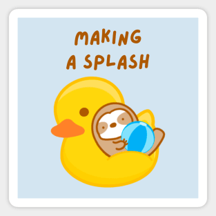 Making A Splash Pool Party Sloth Magnet